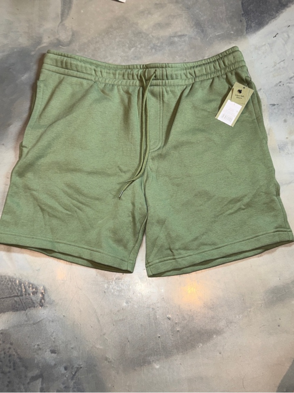 NWT Goodfellow & Co Men’s 7" Ultra-Soft Fleece Knit Shorts Green - Size L